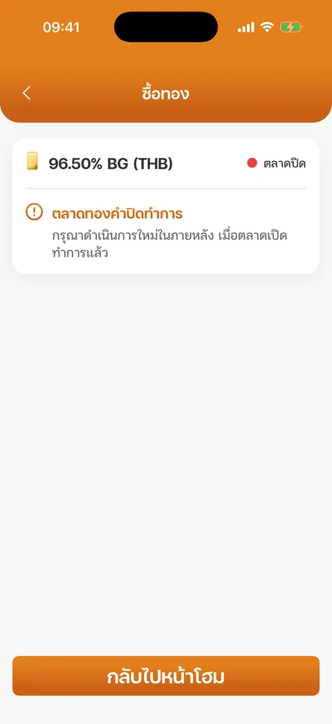 ตลาดทองคำปิดทำการ