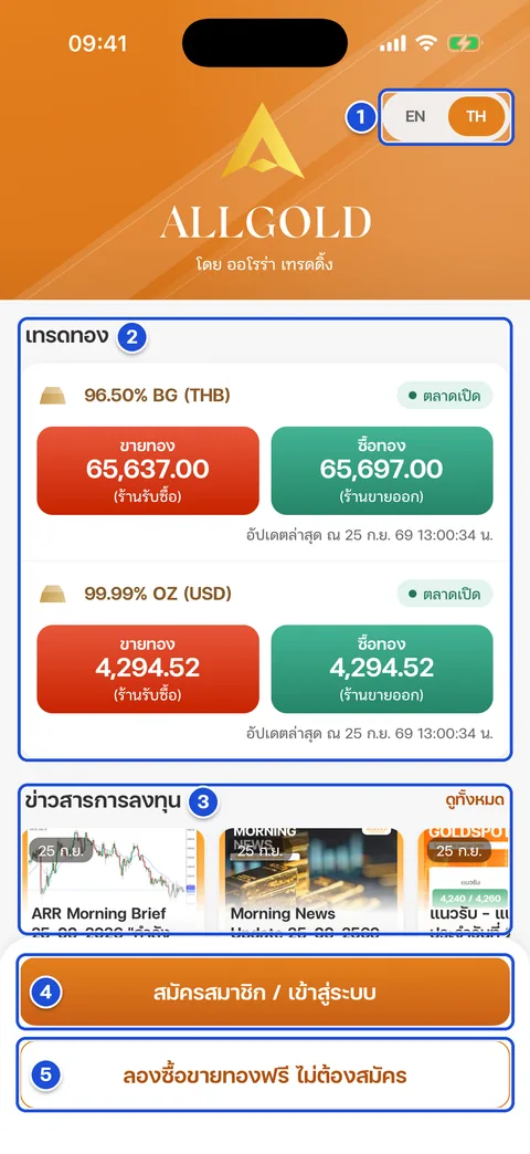 หน้าแรกก่อนเข้าสู่ระบบ