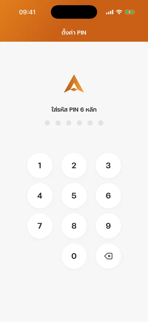 หน้าตั้งค่า PIN