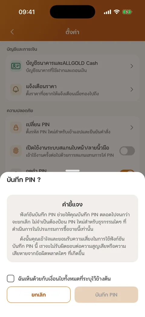 แผ่นบันทึก PIN